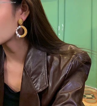 Luxy Baroko Perlas Geo Stud Earings Moterų Klasikinis Papuošalai Gotikos Boho Dizaineris Unikalų Šaliai Elegancija Dovanos Madinga Retai