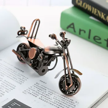 Mažas Geležies Motociklo Modelis Diecast Metal Motociklo Amatų, Apdailos Žaislas Gimtadienio Dovana Automobiliai De Juguete Speedwheels 15x6x7.5cm