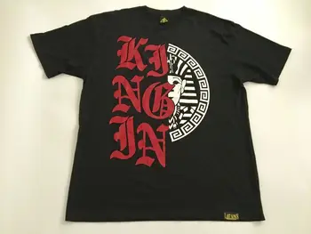 Paskutinį Karalių Mens XL Tyga Rap Hip-Hop Faraonas T-Shirt Marškinėliai Black 3D Vyrai Karšto Pigūs Trumpas Rankovės Vyrų marškinėliai