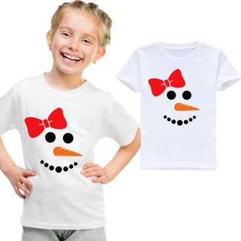 Vaikų Marškinėliai trumpomis Rankovėmis Berniukas/Mergaitė/Baby Kalėdų T-Shirt Vaikas Santa Claus Tee Marškinėliai
