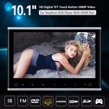10.1 colių FHD pagalvėlės DVD su FM/IR/USB/SD/wireless game/HDMI (1pcs)
