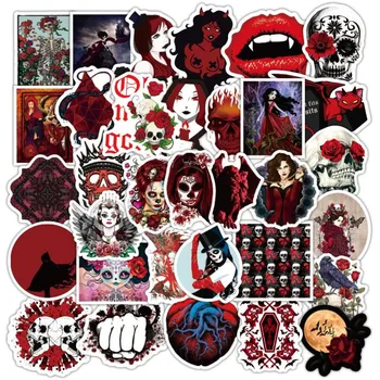 10/30/50 VNT Gotikos stiliaus tamsiai raudona seksualus grožio grafiti sąsiuvinis mobiliojo telefono riedlentė gitara vandeniui lipdukai didmeninės