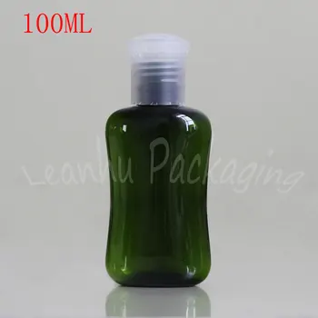 100ML Green Butas Plastikinio Butelio , 100CC Valymo / Rankų Kremas / Losjonas Pakuotė Butelis , Tuščias Kosmetikos Bakas