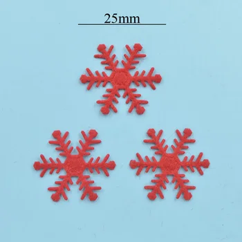 100vnt 25mm Neaustinių Veltinio Audinio Snaigės Appliques Vestuves/Šalis/Kalėdų Dekoro Medžio Ornamentais Dėmės 