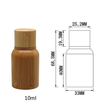 10vnt/daug 1oz 30ml natūralaus bambuko eterinio aliejaus buteliai su vidinio tinklo lizdo ir bambuko kepurės bambuko alyvuogių aliejaus butelis
