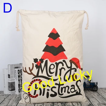 10vnt/daug naujausias stilius monograma santa maišas Kalėdų senio maišą, maišą raišteliu drobės santa krepšiai individualizuoti Kalėdų krepšiai