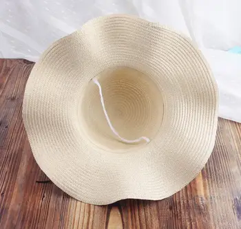 120pcs/daug moterų naujos mados vasaros atsitiktinis paplūdimio šiaudų skrybėlę/bowknot šiaudų skrybėlę nuo saulės