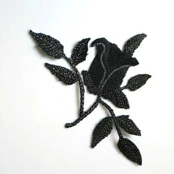 1pc gėlių išsiuvinėti Pleistrai Drabužių geležies Siuvinėjimo Lipdukai Drabužių Aplikacijos gėlių Dekoracija Ženklelis rose parche