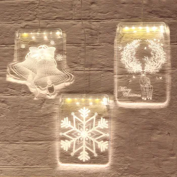 1pcs Kalėdų Santa Claus Medžio Briedžių Sniego LED Šviesos Adornos De Navidad 