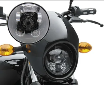 1pcs Naują Atvykimo 5.75 colių Led Žibintų tinka motorinių 45w Hi/Lo Šviesos motociklų Led Žibintų Black nemokamas pristatymas