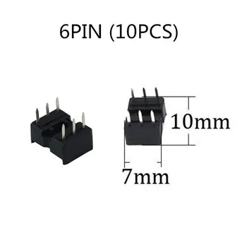 2.54 mm Žingsnio Dual Eilės KRITIMO IC Lizdai Lydmetalis Tipo Adapteris 6PIN Elektroninių Komponentų Lizdo Adapteris Jungtis