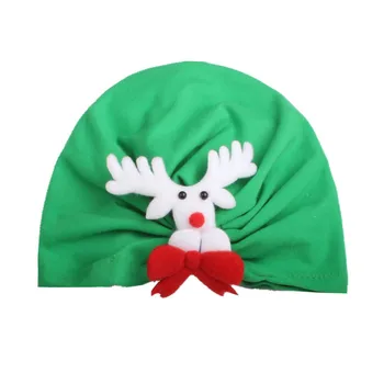 2 spalvų Naujagimį Berniuką Mergina Turbaną Medvilnės Beanie Skrybėlių Kalėdų kūrybos dovana bowknot Miego bžūp Vaikiška Nuotrauka Rekvizitai 18