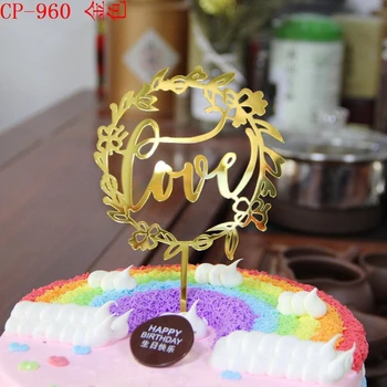 20 vnt. akrilo meilės girliandą vestuvių tortas topper vestuvių pyragas apdaila