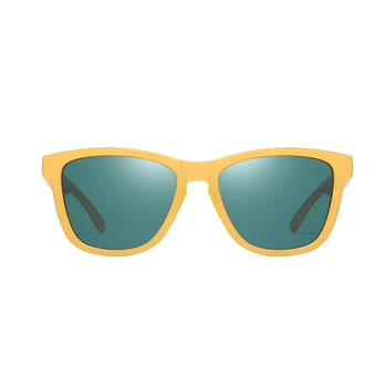 2019 Naujas Unisex Geltonas rėmelis žaliųjų lęšių Akiniai nuo saulės Veidrodėliai Oculos Saulės Akiniai Gafas De Sol 