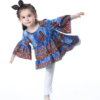 2019 Vasaros Mergaitės Spausdinti Povas Suknelė Mada Vaikams Baby Girl Gimtadienio Suknelės Vaikams Mielas Princesė Malabaro Suknelė