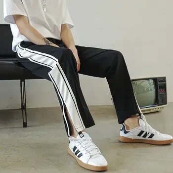 2020 metų Vasaros Vyrų Prarasti Elastinga Pločio Kojų Kelnės Juostele Spausdinti Kelnės Hip-Hop Atsitiktinis Kelnės Streetwear Poilsiu Sweatpants M-2XL