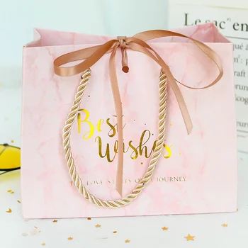 2020 naują atvykimo vestuvių dovanų maišelis Marmuro modelis pakuotės dėžutė su kaspinu džiaugtis maišą popieriaus dovanų maišelį saldainių slapukai stalo
