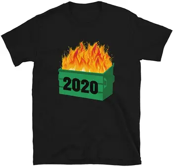 2020 Šiukšlių, Šiukšlių Gaisro Unisex T-Shirt Juoda Nauja Siunta Kietas Mens Tee Vasaros 2020 M. Medvilnė, Kvėpuojanti Trumpomis Rankovėmis Marškinėlius