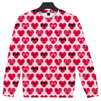 2021 Valentino Diena Hip-Pop-O-kaklo Palaidinukė Harajuku Mielas Outwear Aukštos Kokybės Apvalios Apykaklės Rudens Žiemos 3D Spausdinimo Megztinis