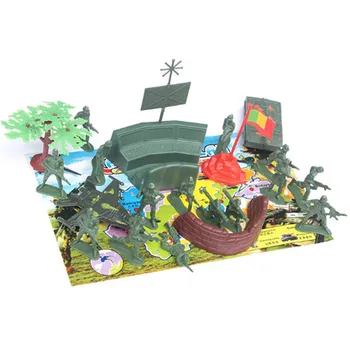 21Pcs Plastikiniai Modelis Playset Žaislas Armijos Smėlio Arenoje Modelis Smėlio Lentelė Acc Karių, 5cm Veiksmų Skaičiai Karių Armijos Vyrai Priedai