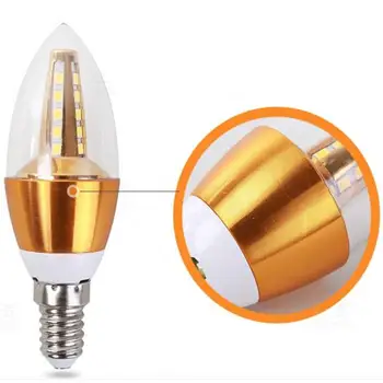 220V 5W Led Žvakių Lemputė E14 Vandeniui Aliuminio Energijos Taupymo Lempa