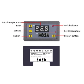 2vnt AC110-220V DC 12V Skaitmeninis Temperatūros Reguliatorius LED Ekranas, Skaitmeninis Termostatas, Temperatūros Kontrolė, LED Ekranas, Termostatas
