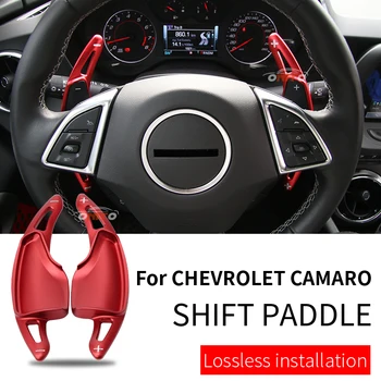 2vnt/komplektas už Chevrolet Camaro 2016-2019 Automobilio Vairo Shift Irklas Plokštė Keitikliai, Pratęsti automobilio stiliaus juoda raudona skiedra