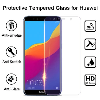 2VNT Protectvie Stiklo ant Huawei Y6 Y9 2019 Grūdintas Stiklas Huawei Y9 Y7 Y5 Premjero 2018 Toughed Screen Protector HuaveiY6