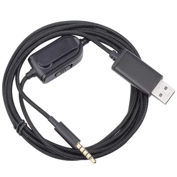 3,5 mm USB Talkback Pokalbių Garso Aux Kabelis Laido Inline Mute Volume Control Astro A10 A40 A30 A50 