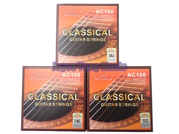 3 Rinkiniai Alice A108-N Clear Nailono Klasikinės Gitaros Stygos 1-osios, 6 Stygos Nemokamas Pristatymas Didmeniniams