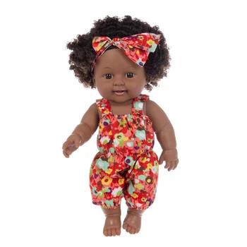 30cm Tikroviška Reborn Baby Berniukas ir Mergaitė Lėlė Afrikos Amerikos Naujagimių Minkšto Vinilo Lėlės DXAD