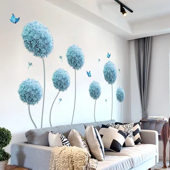 3D Blue Hydrangea Siena Lipdukas Didelės Gėlės Namuose Lipdukai Miegamasis, Gyvenamasis Kambarys Dekoro Lipni Tapetai Freskomis