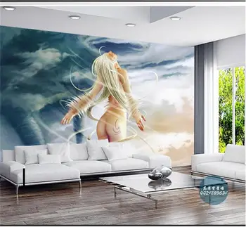 3d foto tapetai užsakymą freskos kambarys neaustinių Tornado nuogas šviesiaplaukis tapybos vaizdą 3d sienų freskomis tapetai sienos 3d