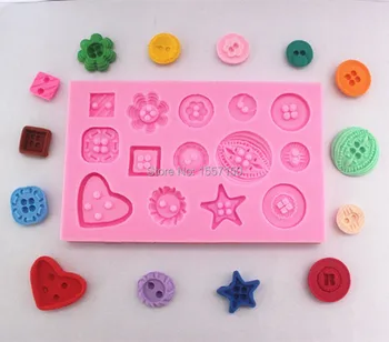 3D Mygtuką, Silikono Tortas Šokolado Muilas Pudingo, Želė Saldainiai Ledo Slapukas Sausainių Pelėsiai, Pelėsiai Visos Bakeware Didmeniniams