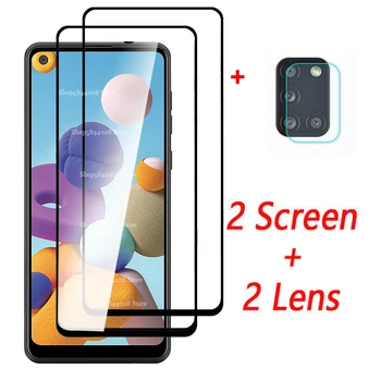 4-in-1 kameros Stiklo samsung a21 Stiklo screen protector For samsung galaxy a21 21 SM-A215 6.5