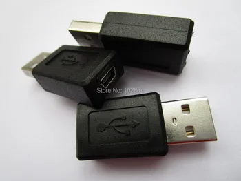 4 vnt USB Male Plug į Mini USB 5Pin Moterų Jack Adapteris Jungtis