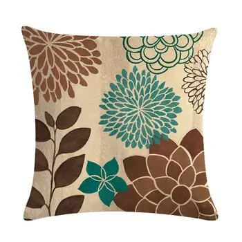 45cm*45cm Geometrinis su apelsinų žiedlapių ant lino/medvilnės pagalvėlė padengti ir sofa pagalvės užvalkalą Namų dekoratyvinės pagalvės dangtelis