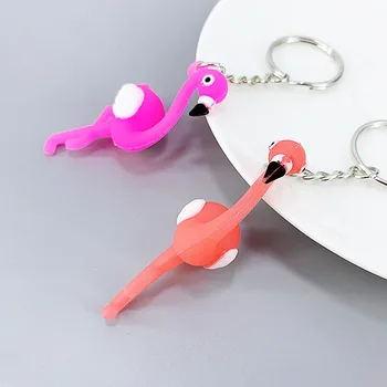 4pcs Flamingo Šalies Gumos Apyrankė Keychain Dekoracijos Vaikams Džiaugtis Spalvinga Vienaragis Šalies Prekių Gimtadienio