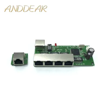 5-port Gigabit switch modulis yra plačiai naudojamas LED eilutė 5 port 10/100/1000 m susisiekti uosto mini switch module PCBA Plokštė