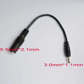 500pcs Aukštos kokybės Visų vario visiškai nauja, DC kabelis, maitinimo lizdas moterų 5.5 mm* 2.1 mm male plug 3.0 mm*1.1 mm Nemokamas pristatymas