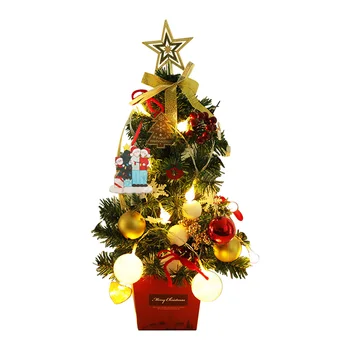 50cm Viešbutis Office Namų Dekoro Šalies Prekių Su Šviesos Eilutę Atostogų Dirbtinis Ornamentu Stalo Festivalis Mini Kalėdų Eglutė