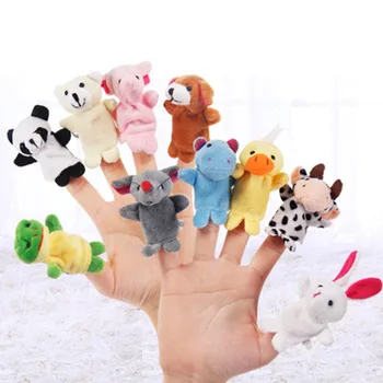 5VNT Gyvūnų Piršto Lėlių Pliušiniai Žaislai Lėlės Ranka Lėlės Mielas Animacinių filmų Gyvūnų Lėlės Vaiką Kūdikio Naudai Lėlės, Žaislai Vaikams
