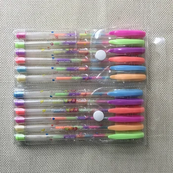 6 vnt./daug papelaria gelio rašiklis caneta colorida kawaii mokykliniai reikmenys canetas blizgučiai escritorio lapices stacionarių korėjos penne