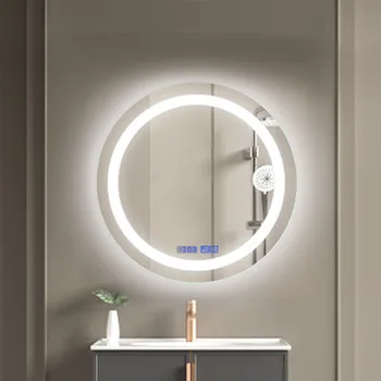 60cm skersmens Smart touch ekranas LED vonios veidrodis, anti-rūko viešbutį namo vonios kambarys trijų spalvų reguliuojamas vonios veidrodis