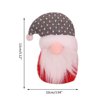 6x Rankų darbo Kalėdų Elf Apdailos švedijos Gnome Tomte Žaislas Beveidis Vilnos Lėlė