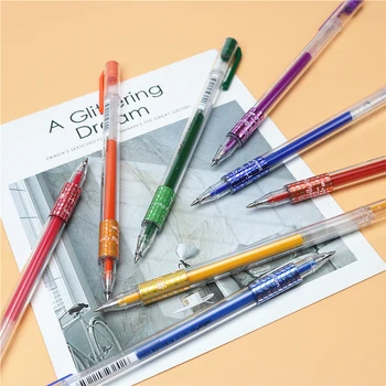 8 spalva/set Didelės talpos gelio rašiklis Studentų pažymi, spalvos žymeklis parkeris piešimo pen 0,5 mm, patvarūs ir ilgai laiko rašyti