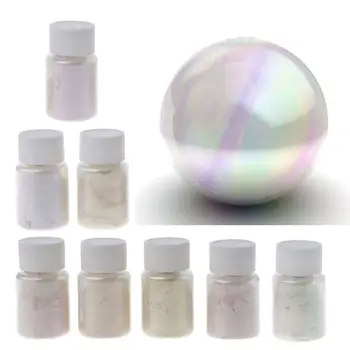 8 Spalvos Poliarizuoti Deimantų, Perlų Pigmentų Milteliai Aurora Žėručio Dervos, Pigmentai Rinkinys N58F