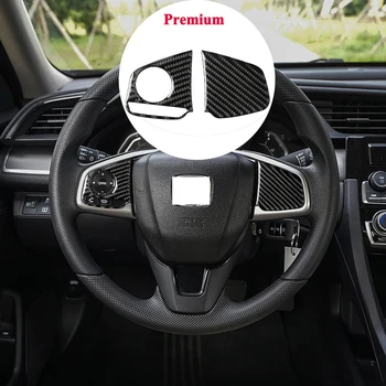 Anglies Pluošto Automobilio Salono Vairas Mygtuką Perjungti Logotipas, Emblema Skydelio Dangtelį Apdaila Apdailos Honda Civic 2016-2019