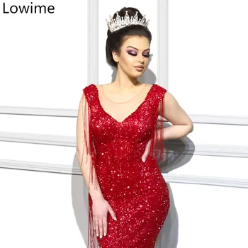Artimųjų Rytų Plius Dydžio Raudonos Kokteilis Suknelė 2019 Ilgai Blizgučiai Couture Spalvingas Vakaras Prom Šalies Vestidos Chalatas De Soiree Užsakymą