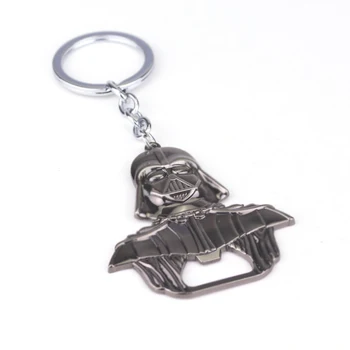 Auga Skywalker Viešpats Darth Vader Baras Alaus Butelio Dangtelio Atidarytuvas paketų prižiūrėtojų raktinę Juoda Kariai Keychain Dovana